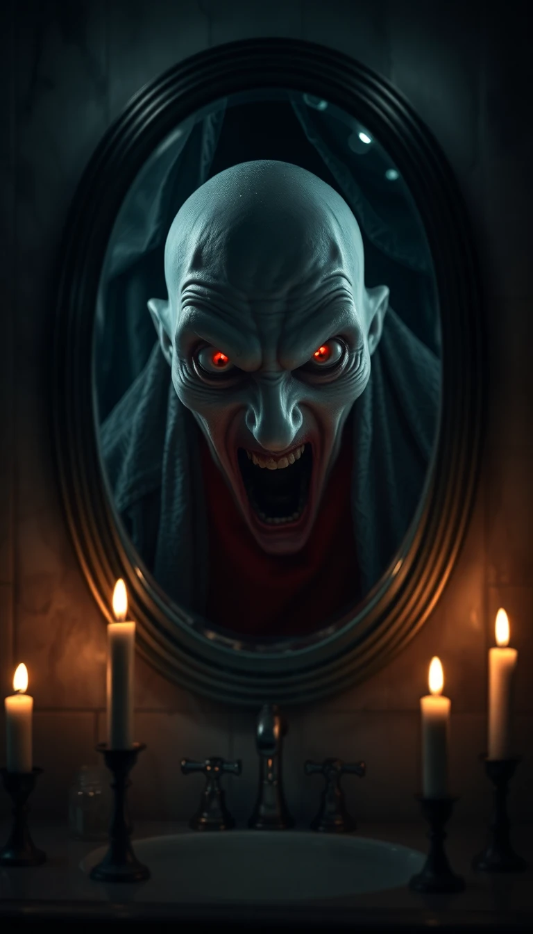 Bloody Mary in mirror